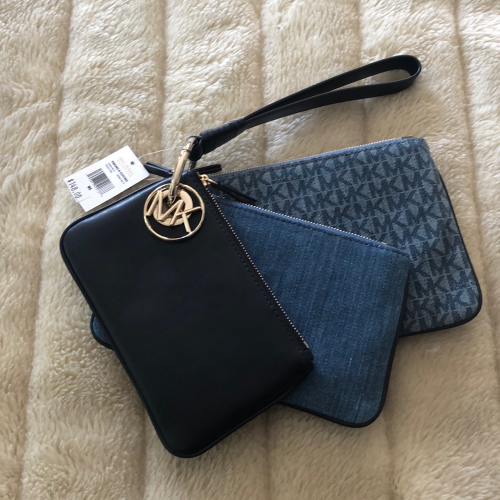 NWT set of **3** Michael Kors wristlets/pouches
